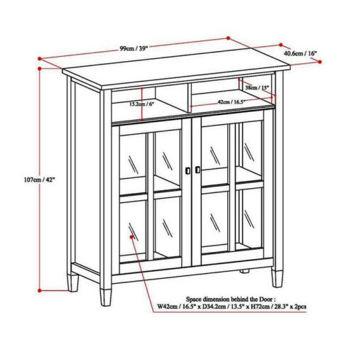Mission Craftsman Solid Pine Buffet Cabinet